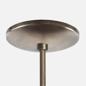 Linear Chandelier - Vintage Brass Canopy Detail