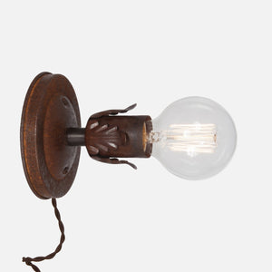 Fleurette Wall Sconce - Natural Rust - Plug-in