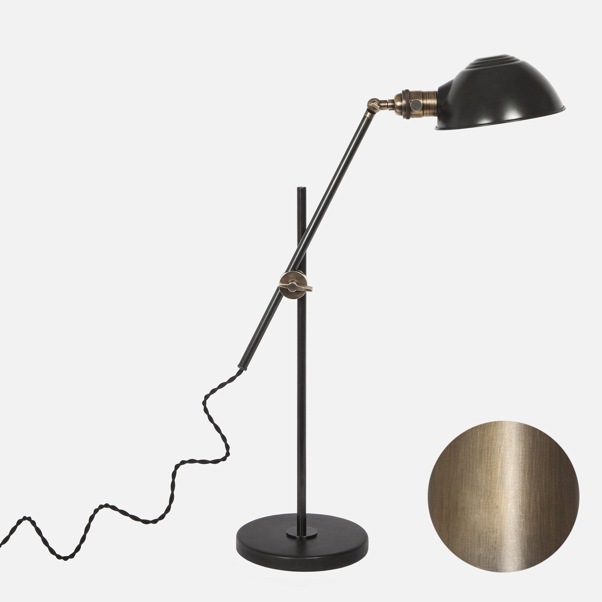 Otis Articulating Adjustable Table Lamp - Vintage Brass Patina