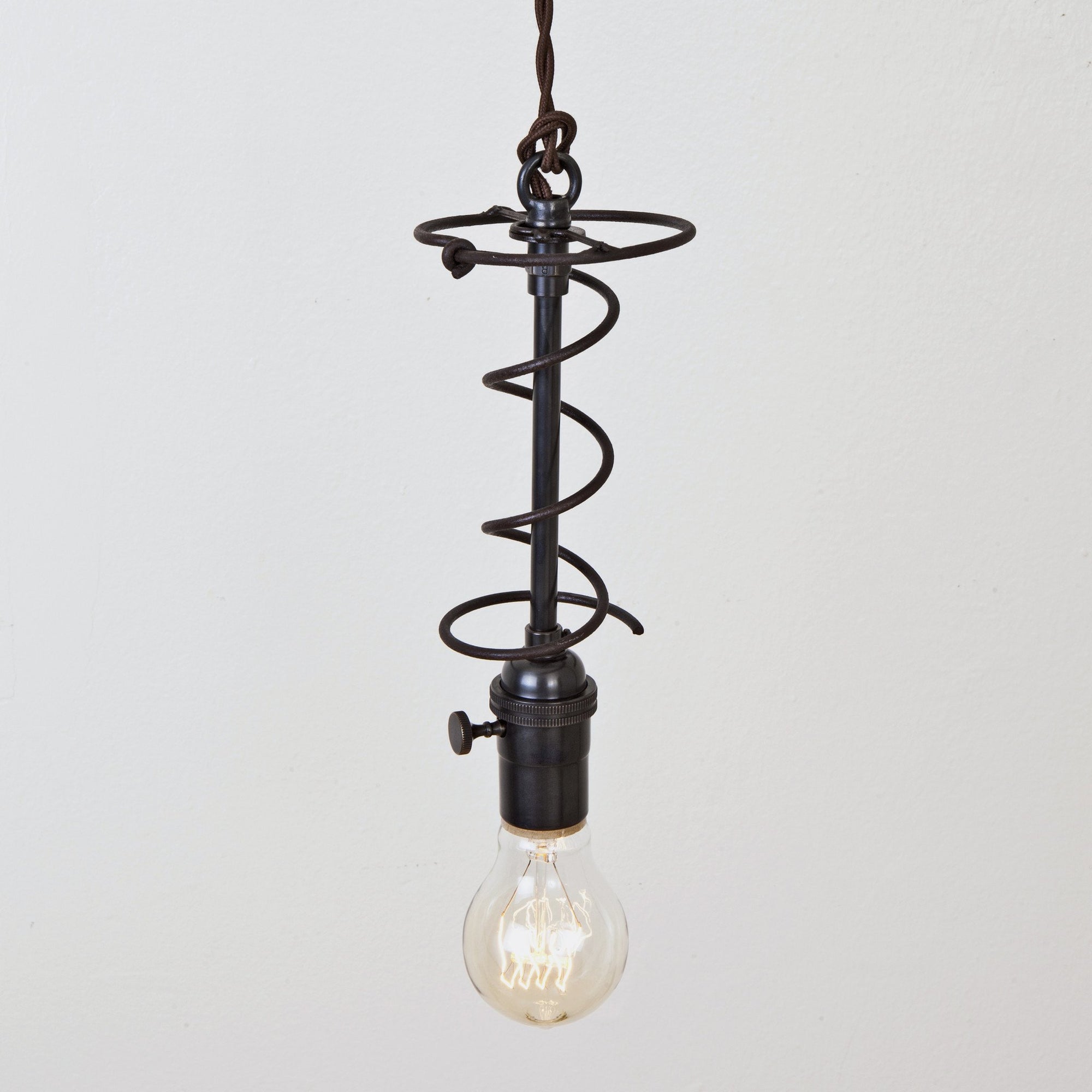 Vintage Bedspring Pendant Light